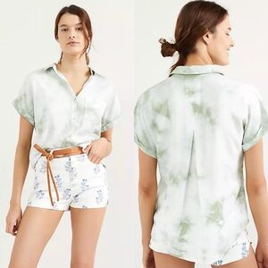 Anthropologie cloth & stone‎ button front short sleeve shirt